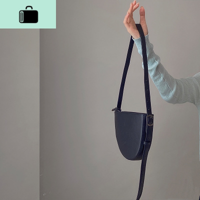 2020春夏新款半圆马鞍包女包百搭小众复古黑色腋下包单肩斜挎包潮NEW LAKE 黑色三用切换哦!神~性价比女士单肩包