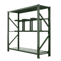 汉诺鑫威消防铁锹镐农具摆放架安保装备器材存放架绿色盾牌货架锹镐架重型-主架