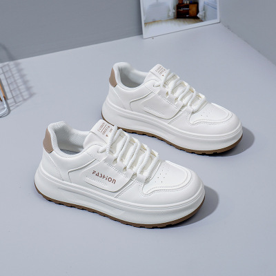 秋季新款透气ins潮韩版皮面鞋女学生街拍跑步运动休闲鞋