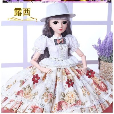 套装活动时尚1-5岁紫色凯蒂可爱组合芭娃娃比60cm裙边晚礼服玩偶露西-尊贵版音乐版60厘米2套衣服+礼盒+赠品
