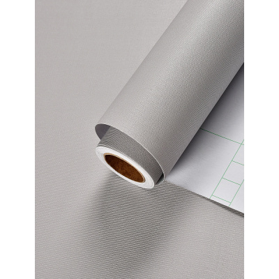 客卧室温馨背景墙壁纸寝室桌子贴纸墙贴 马卡龙水墨灰-60厘米宽5米长