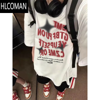 HLCOMAN美式复古情侣装潮牌t恤欧美高街短袖男夏季2025半袖上衣