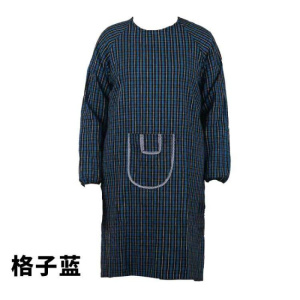 围裙长袖棉罩衣家用厨房防水防油耐磨耐脏可擦手工作服男做饭围腰