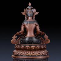 家柏饰(CORATED)长寿佛佛像 铜藏传密宗无量寿佛长寿三尊尼泊尔供奉摆件