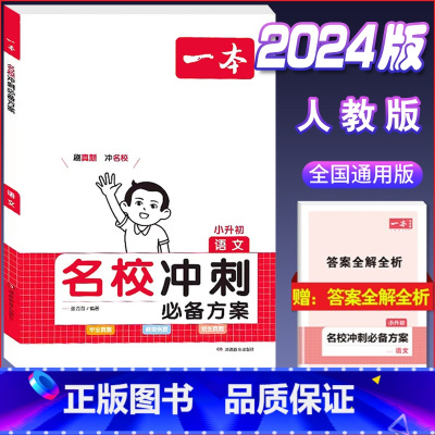 名校冲刺方案(语文) 小学通用 [正版]小学知识大盘点名校冲刺方案三四五六年级人教版语文数学英语小考总复习小升初考试