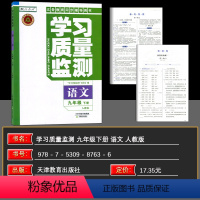 语文 九年级下 [正版]2024春 义务课程标准同步辅导用书 学习质量监测 九年级语文下册 人教版 内含检测卷与参