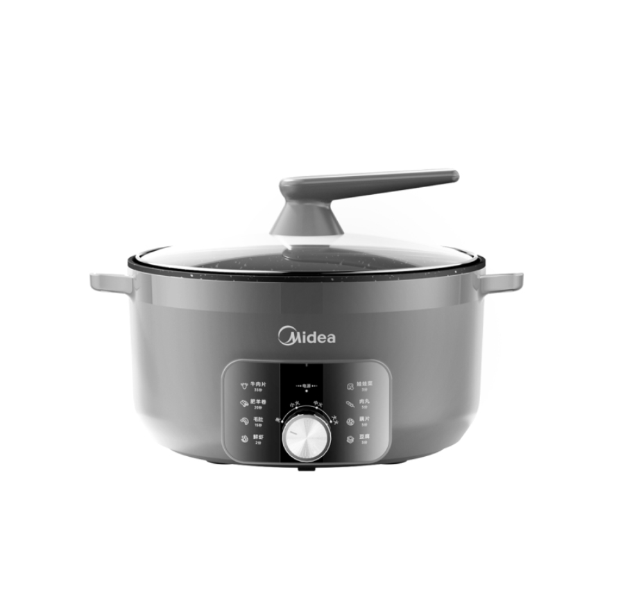 美的 (Midea)多功能锅 6L家用电火锅 旋钮调节电煮锅MC-DHE3008T