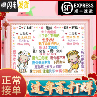 三维工匠宝宝出生证明十字绣生肖生日客厅线绣简单手工自己绣小件纪念 [大版]两个宝宝85*65精准印花[靓丽丝线]+工具包