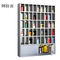 阿拉贡201不锈钢员工车间多格茶杯放置收纳柜45格水杯柜1800*1350*250