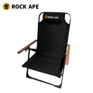 洛克猩球 带头枕扶手可调节高背克米特椅黑色RAC0033