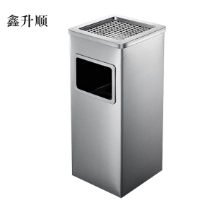 鑫升顺不锈钢圆形大号商用垃圾桶立式烟灰桶电梯口高档户外方型不锈钢
