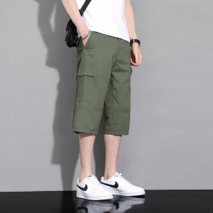 渔人船长夏季男士工装七分裤纯棉休闲运动裤轻薄透气运动七分裤