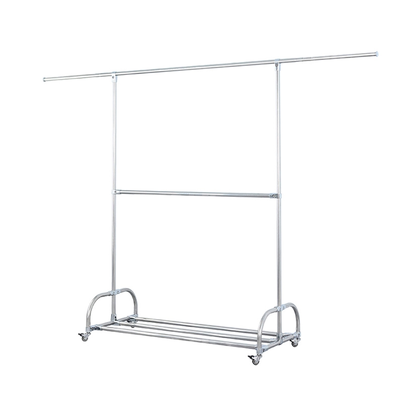 翌嘉YJ-E3-202 202不锈钢晾衣架移动伸缩有鞋架晒衣架 不可升降高度款 1200*520*1650
