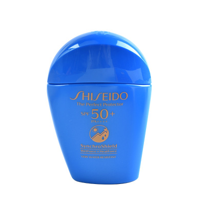SHISEIDO资生堂新艳阳夏臻效防晒乳液蓝胖子防晒霜保湿款50ml-