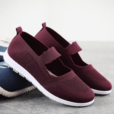 骆驼潮老北京布鞋女夏季透气飞织老人鞋网鞋软底防滑中老年一脚蹬妈妈鞋