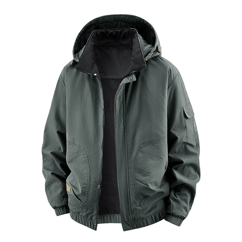 JEEP SPIRIT秋冬季纯棉夹克外套男加绒加厚新款防风棉服宽松大码棉衣