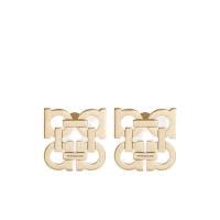 Ferragamo女士 brass 材质 四方交叉 设计 珠宝 耳夹 时尚百搭无耳洞