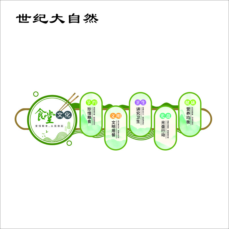世纪大自然 文化墙 背景墙 1X1M 平方米