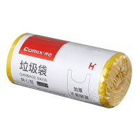 齐心 L107Y 加厚背心型垃圾袋 30个/包 45*60cm 黄