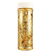 金箔冰淇碎片慕斯西点银箔美甲画画点缀 金箔2g/1瓶 起订量6瓶