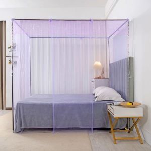家用蚊帐支架1.8x2米双人床1.5米卧室老式2.2m帐纱杆子套装单