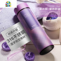 女士316不锈钢保温杯ins时尚男大容量水杯子学生便携茶杯 FENGHOU 圣诞红升级款(316不锈钢)