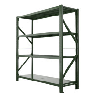 湘渭消防铁锹镐农具摆放架安保装备器材存放架绿色货架存放架重型-主架