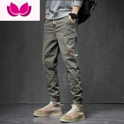 七斓男士工装裤宽松束脚休闲裤百搭长裤子潮牌早秋男装运动新款