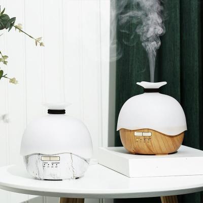 香薰机酒店商用闪电客助睡眠香薰灯家用精油灯卧室浪漫加湿器创意乐韵浅木纹款+4支精油