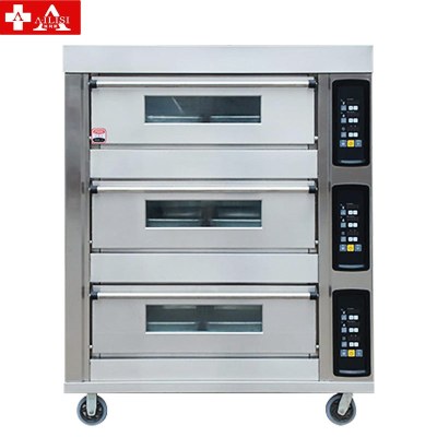 埃利斯(AILISI)商用厨房商用高温烤箱 披萨蛋糕面包西餐后厨 大型月饼烘炉 电烤箱三层六盘电脑款