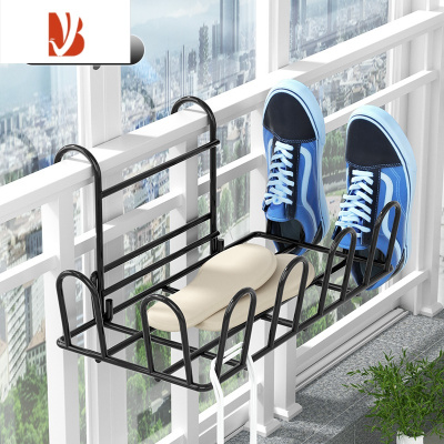 三维工匠阳台晒鞋架器防盗窗护栏杆窗外晾衣架窗户窗台室外晾晒凉鞋架子
