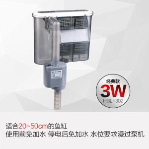 壁挂式过滤器小鱼缸水缸瀑布式泵鱼缸除油膜冲浪增氧泵