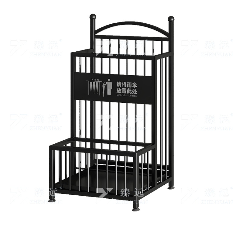 臻远 ZY4080135雨伞收纳架雨伞沥水存放置物架 黑色小号