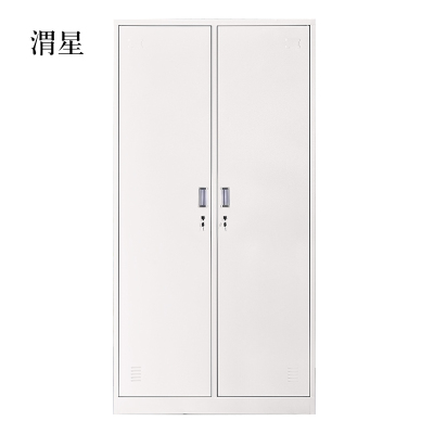 渭星加厚二门钢制更衣柜员工柜铁皮职工储物柜带锁存包柜鞋柜