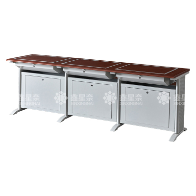鑫星奈 XXN4012406 隐藏式翻转电脑桌培训桌教室机房多媒体学习桌办公桌A款三人位
