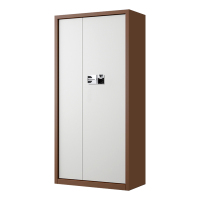 利特莱依指纹电子保密柜钢制密码文件柜档案柜矮柜保密资料柜办公柜通门咖白色:国保指纹锁