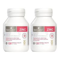2瓶装 | 佰澳朗德(Bio Island)儿童锌片小熊补锌咀嚼片120粒/瓶装 香港/保税随机发