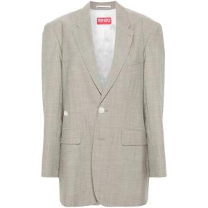 高田贤三(Kenzo)纯棉舒适女式运动卫衣休闲百搭宽松外套潮流韩版 灰色 FR40