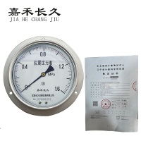 嘉禾长久 耐震压力表轴向带边(带辽宁省级检定证书)YTN150ZT 块