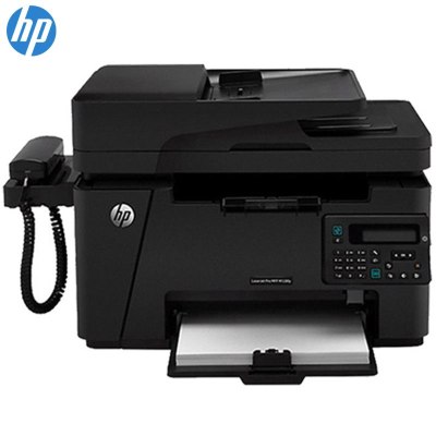 惠普HP LaserJet Pro MFP M128fp/M128FN/128FW 黑白激光多功能打印机一体机(打印复印扫描传真)传真带话筒