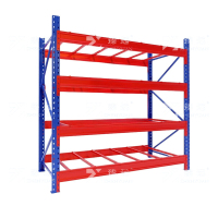 臻远 ZY4121525 重型货架仓储高位货架单层称重3000kg 蓝橘色主架4层