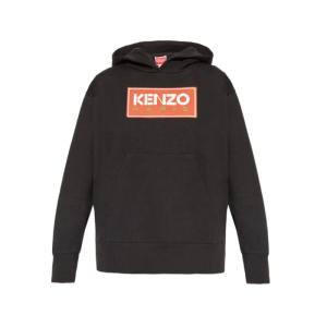 高田贤三(Kenzo)女士运动卫衣长袖弹力下摆袋鼠口袋时尚休闲连帽