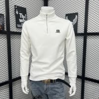 半高领打底衫男士卫衣半拉链时尚简约秋冬新款打底衫上衣休闲潮流