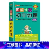 地理 初中通用 [正版]图解速记初中小四门地理生物历史道德与法治知识汇总速查速记背记手册基础知识大全七八九年级初一二三中