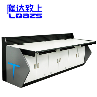 隆达致上LD159-3监控操作台机柜监控中心机房安防电脑监控台调度台接警台指挥席工作台桌工位定制做三联