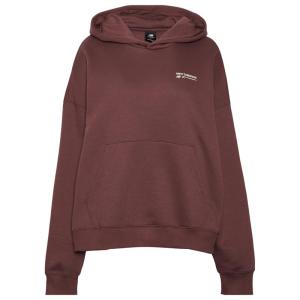 New Balance女士卫衣 纯色简约连帽保暖日常百搭棉质透气舒适套头衫 长袖夹克 Maroon/Maroon M