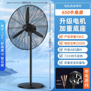 钻石牌(DIAMOND)工业风扇大功率落地扇商用强力摇头壁挂式大风力牛角扇 650落地扇