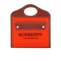 博柏利(BURBERRY)女士单肩包时尚刺绣徽标设计可调肩背带手提包简