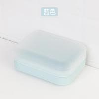 磨砂盖防潮带盖肥皂盒家用可沥水皂盒塑料大号香皂盒双层简约皂架 三维工匠 粉色1个+米色1个