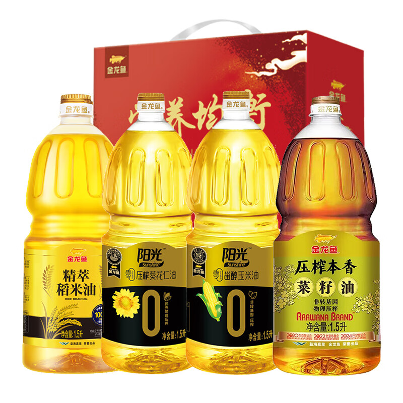 金龙鱼金玉满堂食用油礼盒D款 6L